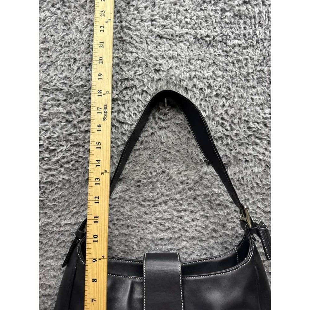 Vintage Coach Women s Hamptons Cowhide Leather Hobo Bag Black H0S-7783 - Picture 11 of 13